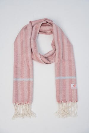 Echarpe foulard coton Krama du Cambodge Samnang Rose