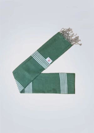 Echarpe foulard coton Krama du Cambodge Baitong vert