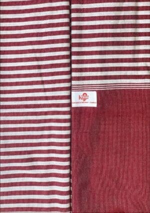 Cotton scarf headscarf Krama from Cambodia Krohom burgundy and white 55x180 cm