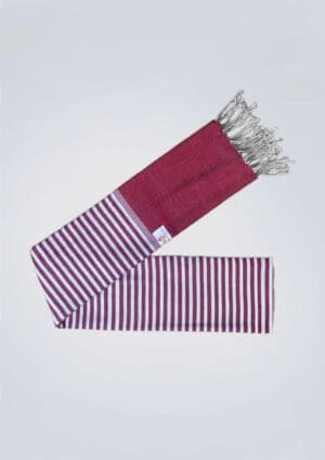 Echarpe foulard coton Krama du Cambodge Krohom rouge